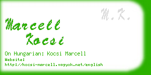 marcell kocsi business card